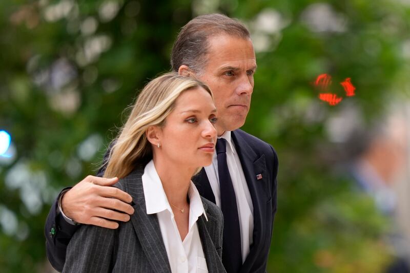 Hunter Biden with his wife, Melissa Cohen Biden (Matt Slocum/AP)
