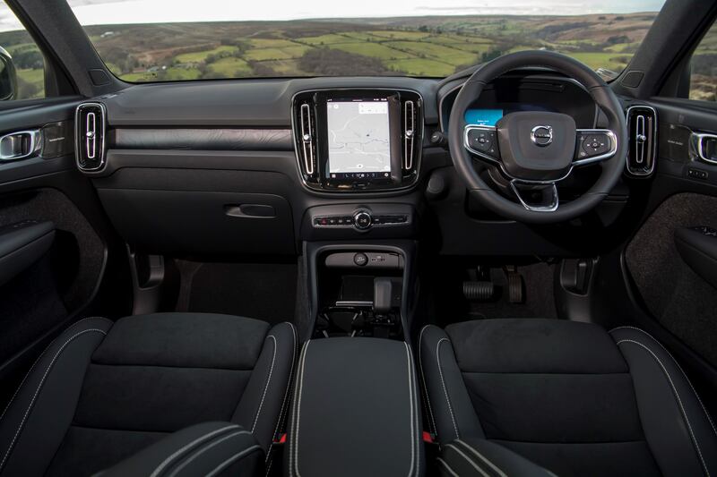 All black interior of new Volvo XC40