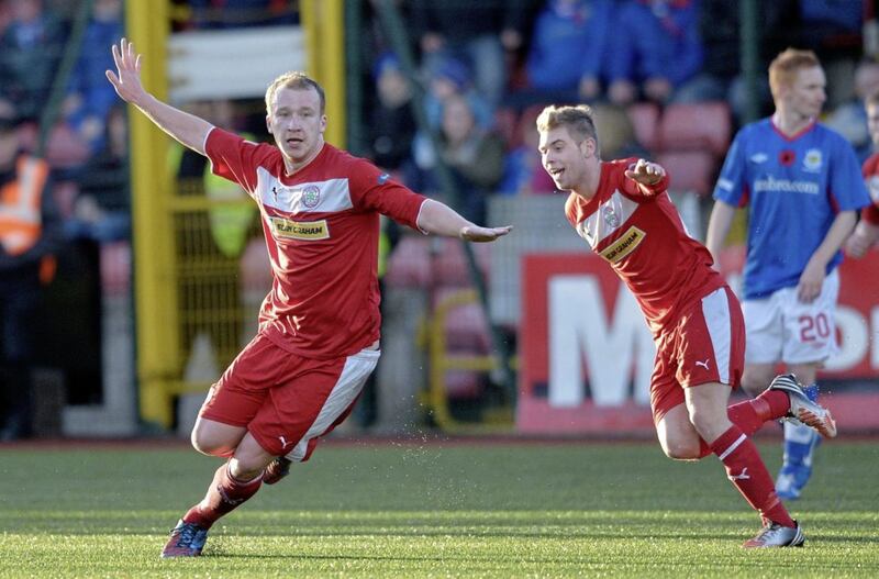 Liam Boyce during his Cliftonville days in 2012 