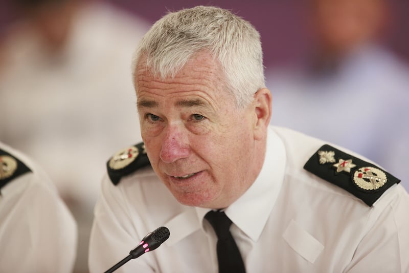 PSNI Chief Constable Jon Boutcher speaking during a meeting of the Northern Ireland Policing Board in Belfast on August 1