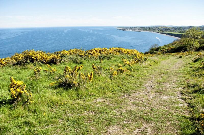 The Co Wicklow town of Greystones seen from the coastal path between there and Bray 