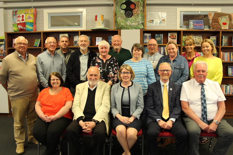 The interim board of governors with Ruth Harkness, principal designate
