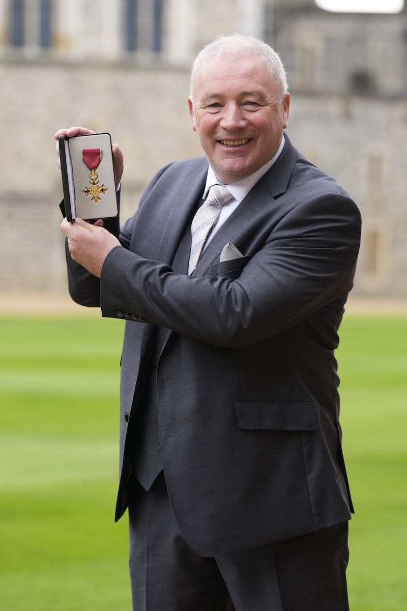 Former Scotland footballer Ally McCoist was made an MBE