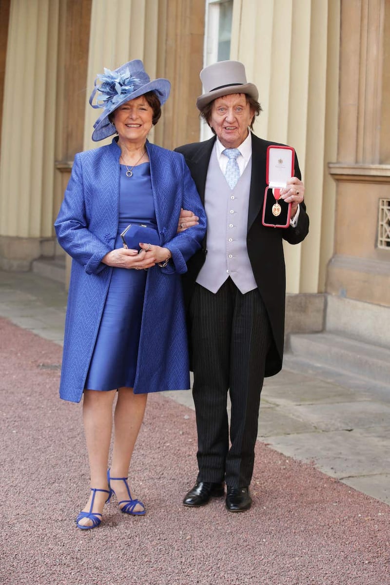 The star with his partner Anne Jones (Yui Mok/PA)