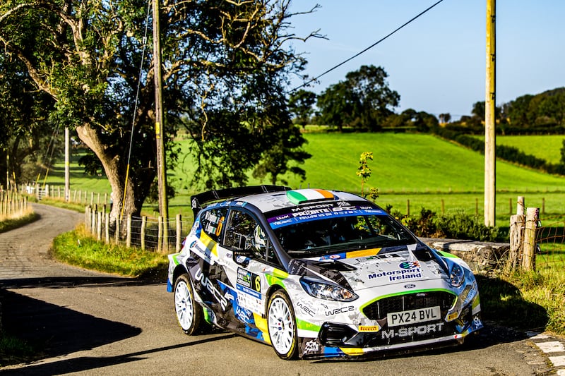 William Creighton during the FIA European Rally Championship in Aberystwyth, United Kingdom on August 30, 2024. // @World / Red Bull Content Pool // SI202408300780 // Usage for editorial use only //