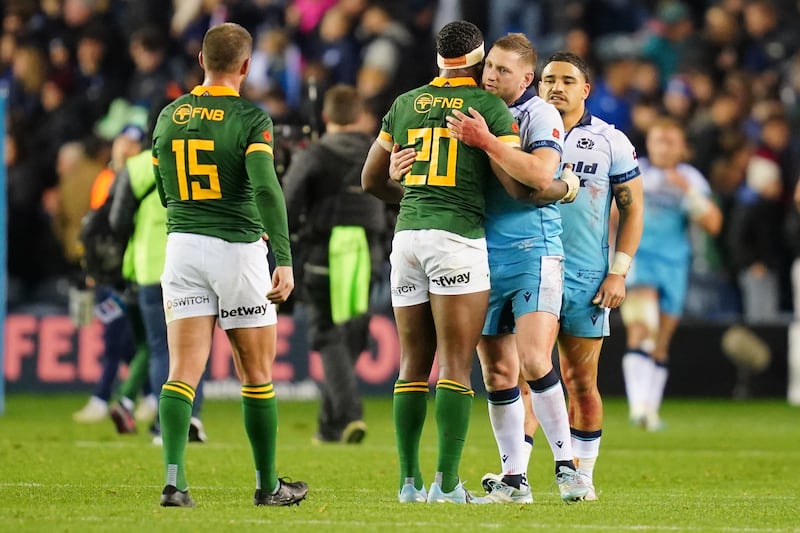 Scotland suffered defeat at the hands of South Africa earlier this month