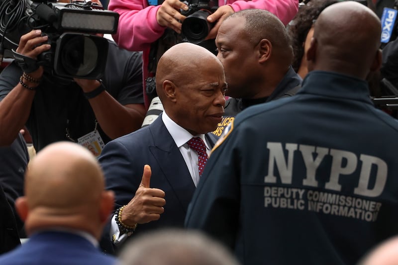 New York City mayor Eric Adams arrives at Manhattan federal court (Yuki Iwamura/AP)