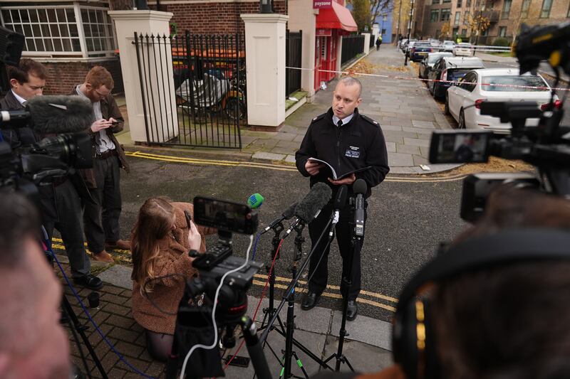 Superintendent Owen Renowden speaking to the media on Monday