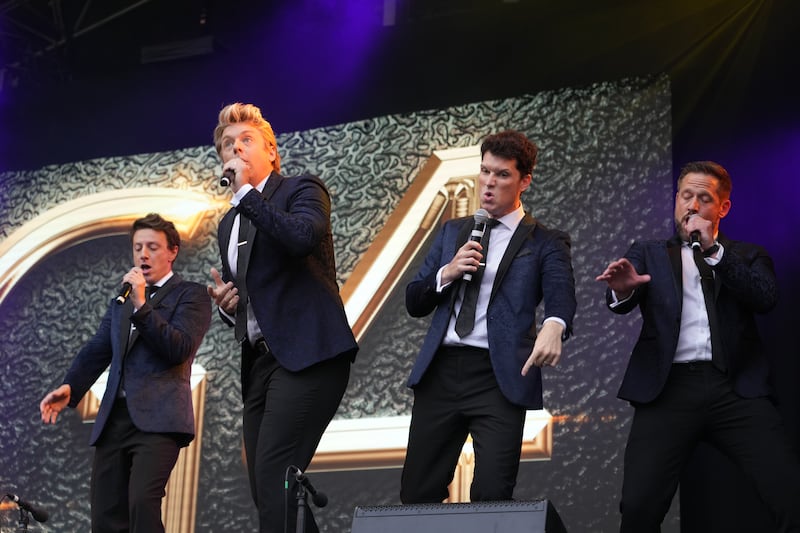 G4 performing on stage during West End Live