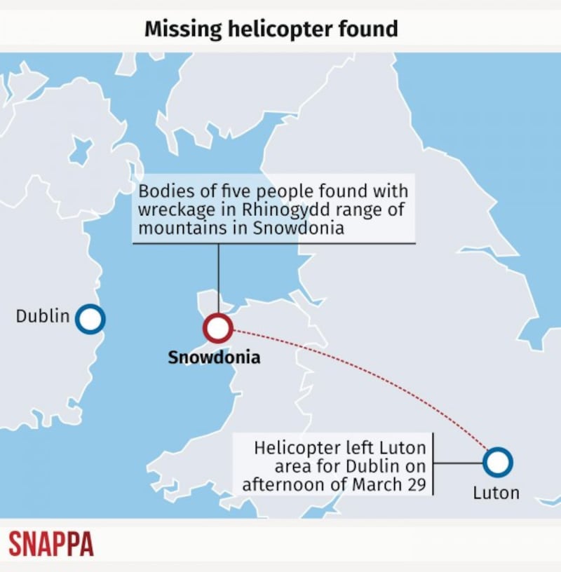 Helicopter crash graphic