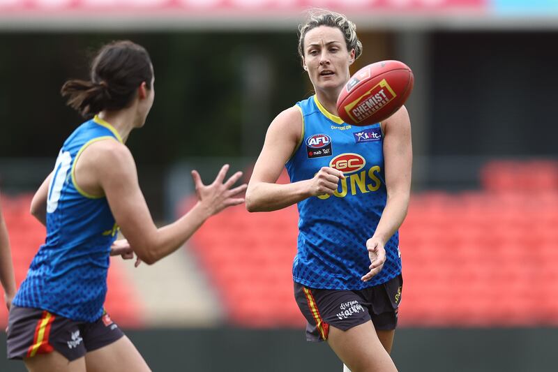 Clara Fitzpatrick first experience of the Aussie Rules ball was during a holiday in Melbourne in 2016    Picture: AFL Media/Gold Coast Suns