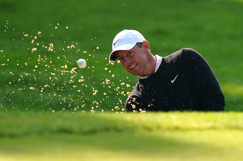 Rory McIlroy on the 16th hole during day three of the 2024 BMW PGA Championship at Wentworth