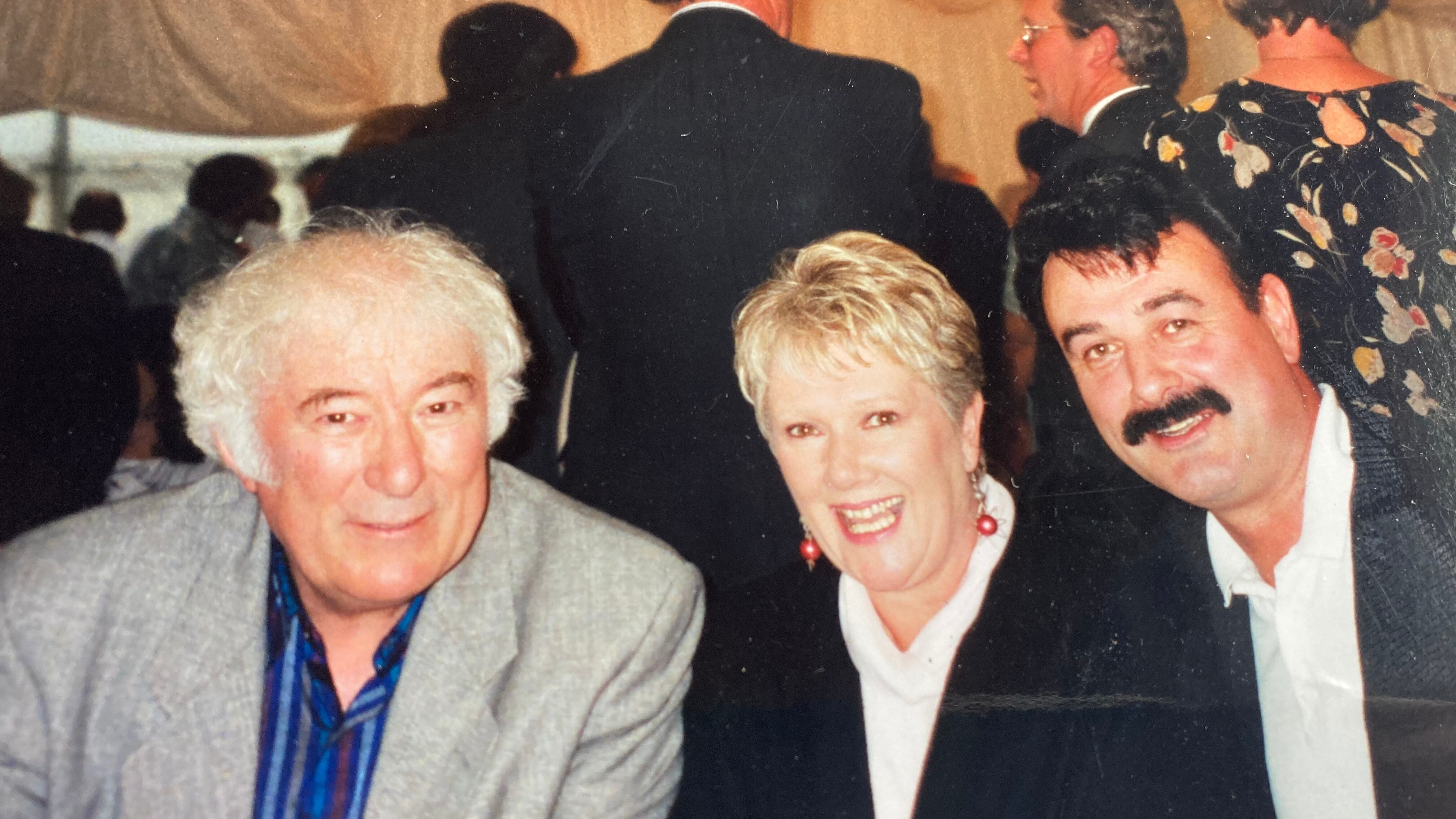 Bellaghy 1995 Seamus Heaney, Anne Hailes and Frank Galligan