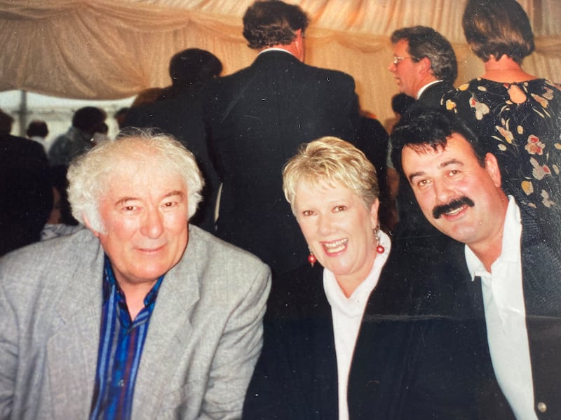 Bellaghy 1995 Seamus Heaney, Anne Hailes and Frank Galligan