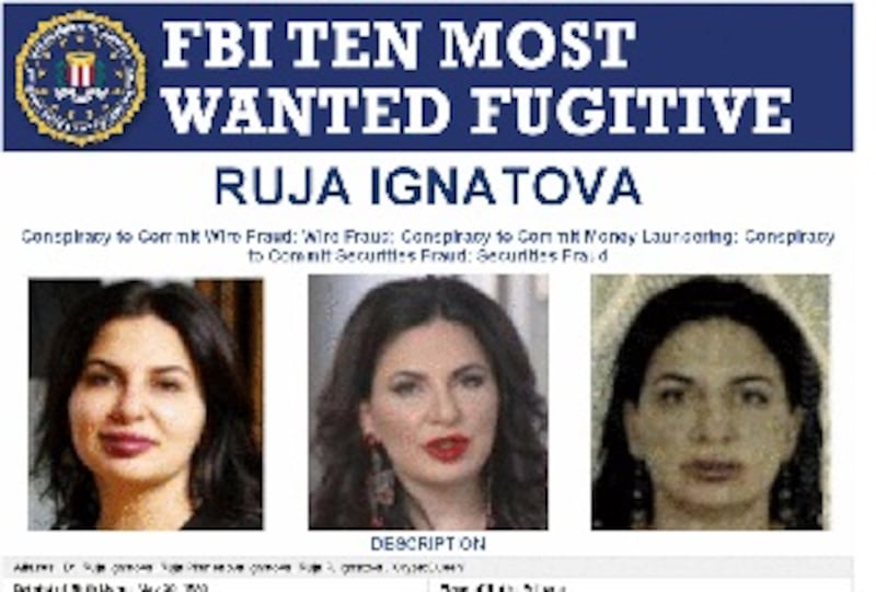 Ruja Ignatova is on the FBI's Ten Most Wanted list