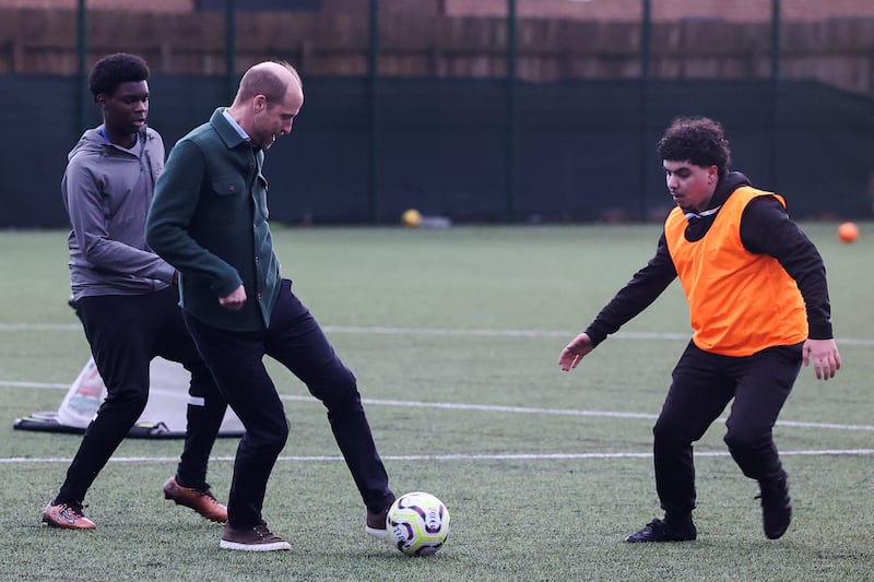 The Prince of Wales played football