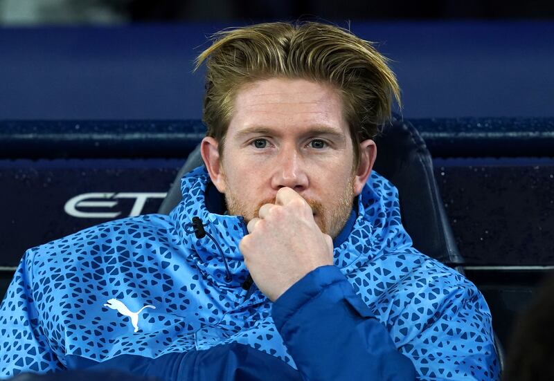 Kevin De Bruyne stayed on the bench due to a hamstring niggle