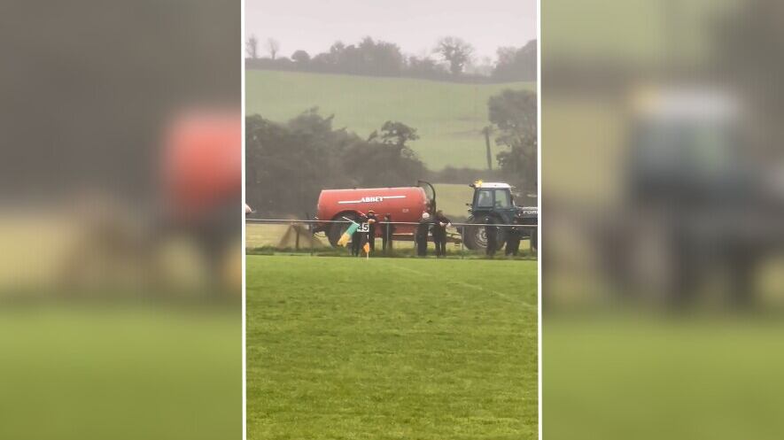 Farmer criticised for spreading slurry too close to fans during rainy GAA match in Cork