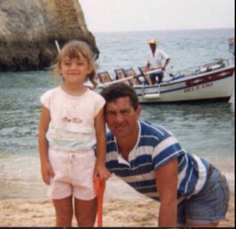 Dr Bradford as a young girl with her father Richard