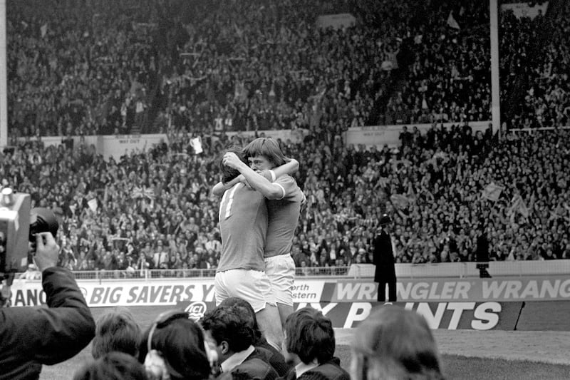 Peter Barnes and Dennis Tueart scored as Manchester City beat Newcastle 2-1 in the 1976 League Cup final