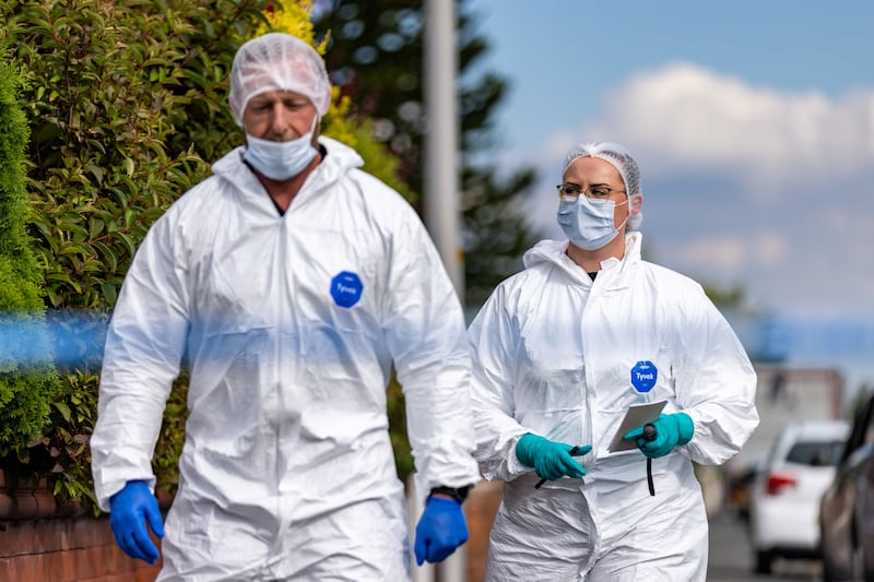 Forensic officers on Hart Street in Southport