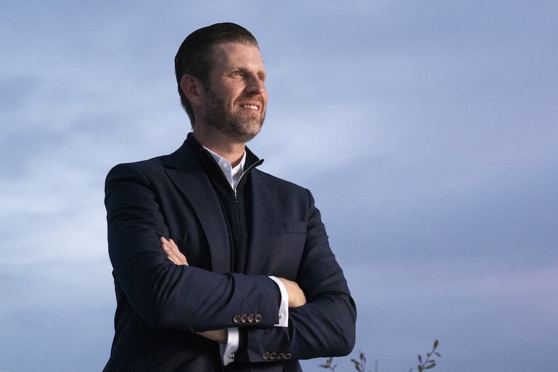 Eric Trump at Trump International Golf Links near Balmedie, Aberdeenshire