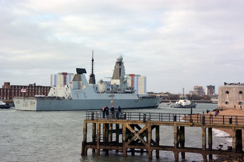 HMS Duncan led a Nato task group in the Mediterranean