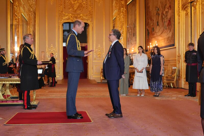 Ian Russell with the Prince of Wales at Windsor Castle