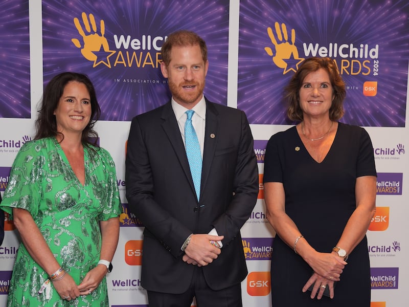 Harry, patron of WellChild, at the annual WellChild awards in London on Monday