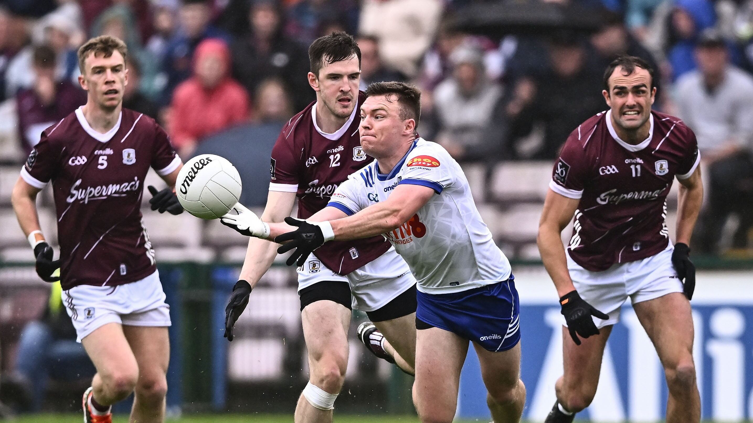Conor McCarthy played the pass that led to Barry McBennett's piledriver but Galway survived when it cannoned off the crossbar. Picture: Sportsfile
