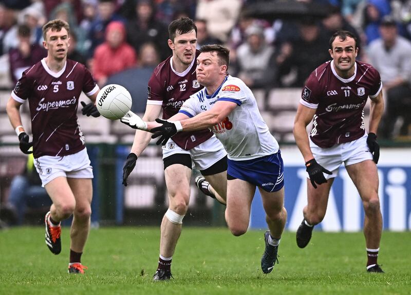 Conor McCarthy played the pass that led to Barry McBennett's piledriver but Galway survived when it cannoned off the crossbar. Picture: Sportsfile