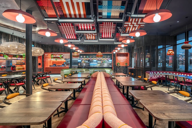 The new interior of Nando’s restaurant at Sprucefield, which will open on Wednesday January 22.