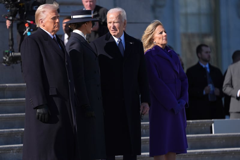 Donald and Melania Trump with Joe and Jill Biden (Evan Vucci/AP)