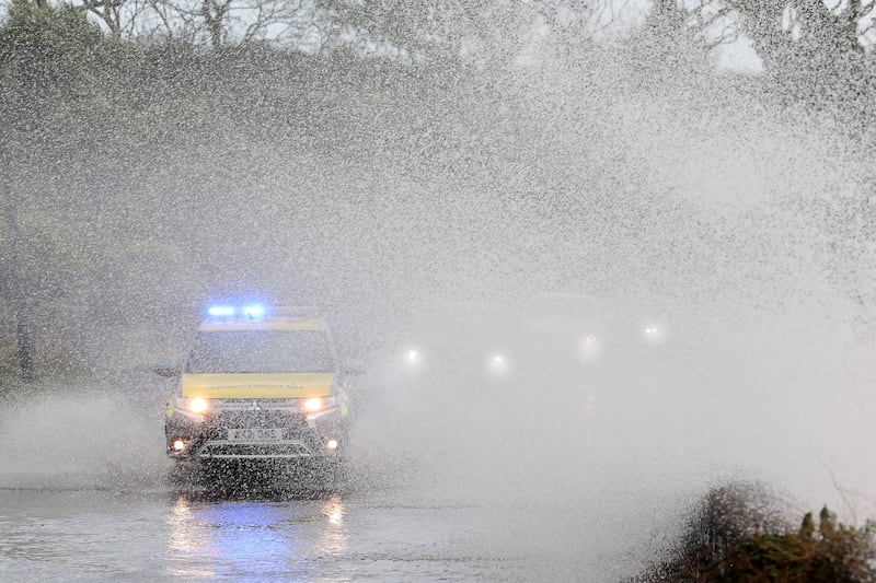 Press Eye - Northern Ireland - 20 October 2024

Storm Ashley making driving conditions treacherous on the Portaferry Road, Newtownards, Co Down. 

Photograph by Declan Roughan / Press Eye