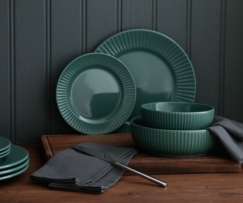 Helsinki Turquoise Dinner Set, 16-Piece, £49, ProCook