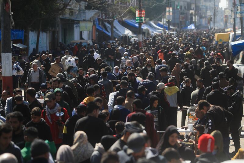 An estimated 1.4 million Palestinians displaced by the war have taken refuge in Rafah (AP Photo/Mohammed Dahman)