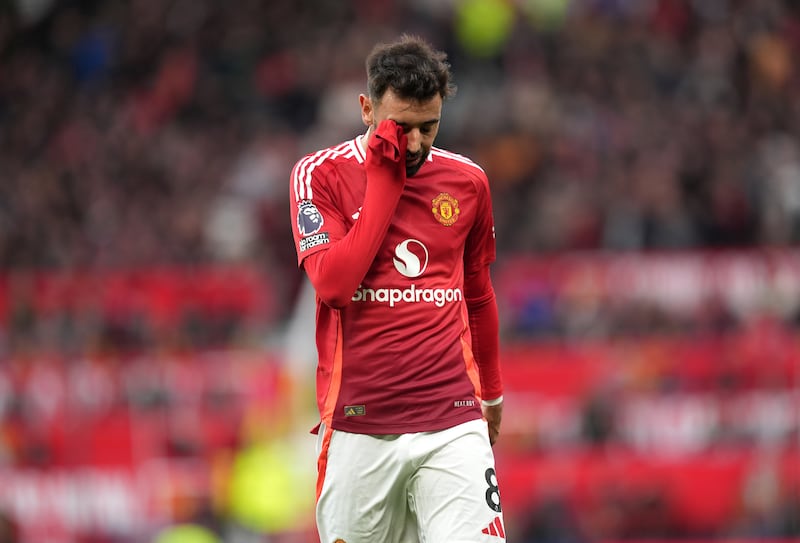 United captain Bruno Fernandes was sent off on a dismal afternoon against Spurs