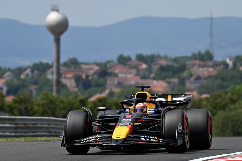 Max Verstappen finished second in first practice at the Hungaroring (Denes Erdos/AP)