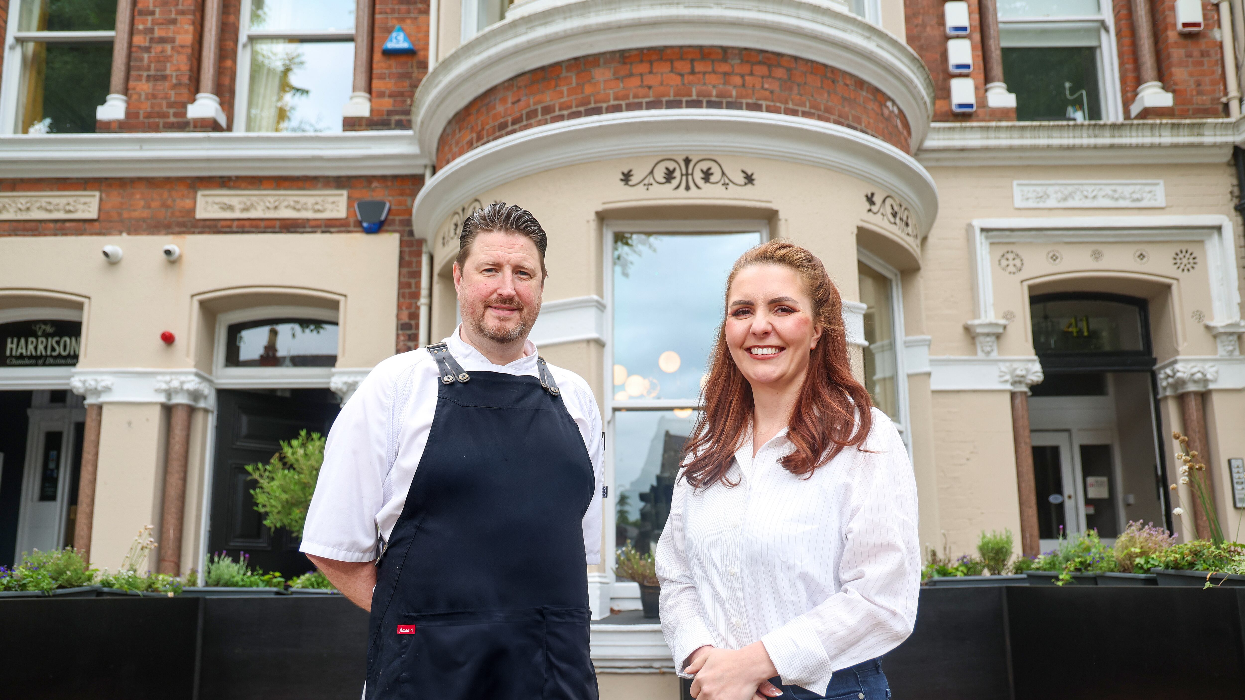 Husband and wife Jonny and Christina Taylor at their new restaurant Saga on the Malone Road. PICTURE: MAL MCCANN