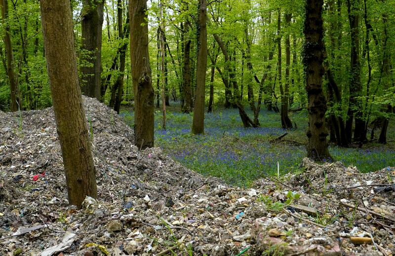 Residents had been reporting illegal waste being dumped in the bluebell woodland until it was closed in January by the Environment Agency.