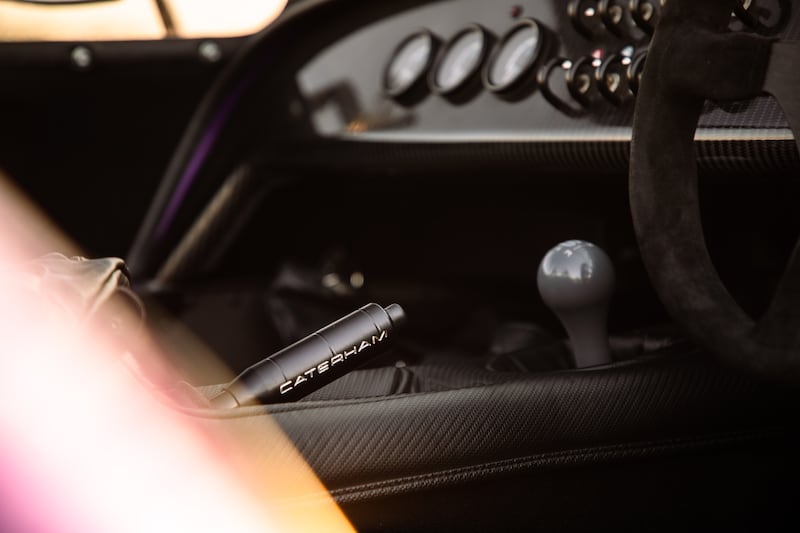 A short, stubby gearstick is a Caterham Seven hallmaerk