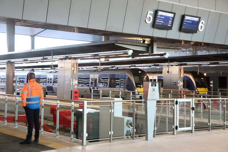 Train passengers arrive and depart from Grand Central Station in Belfast. PICTURE: MAL MCCANN