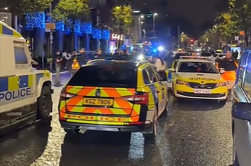 Five police officers have been hurt after a fight involving around 50 people spilled outside a Belfast nightclub.

Two people have been arrested after what the PSNI described as a “melee” in Bradbury Place during the early hours of Sunday.