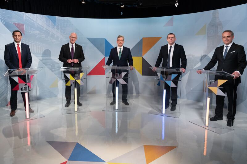 The SNP accused Mr Sarwar of rewriting Labour’s plan during the debate (Kirsty Anderson/STV)