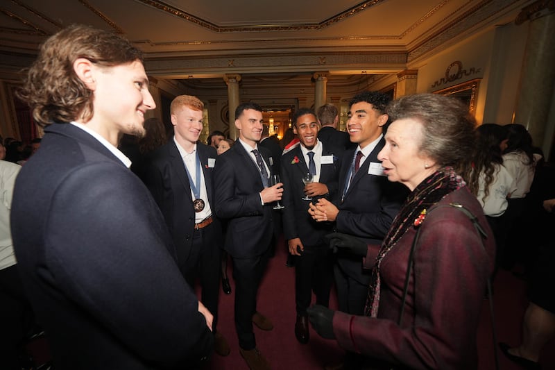 The Princess Royal talking to guests