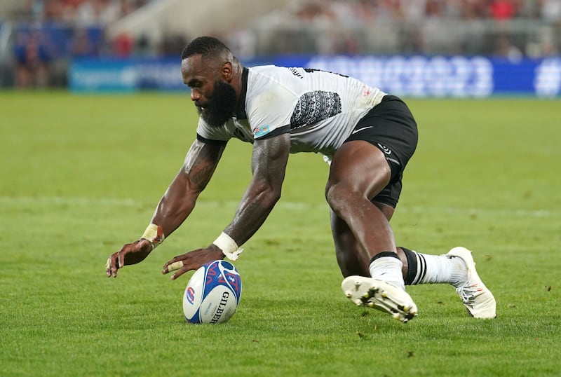 Semi Radradra missed a scoring chance late in the 2023 World Cup clash against Wales