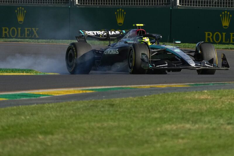 Lewis Hamilton finished last but one in second practice in Australia (Scott Barbour/AP)