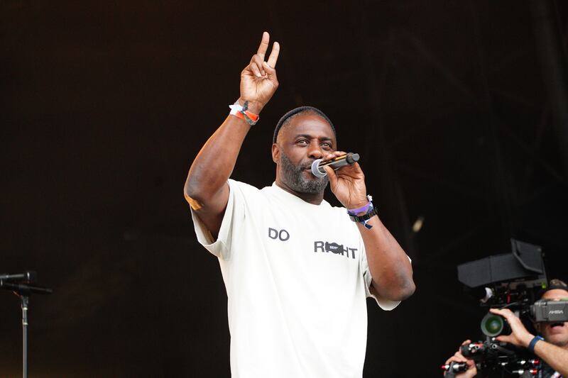 Idris Elba at the Glastonbury Festival