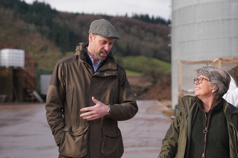 The Prince of Wales with farmer Heather Gorringe