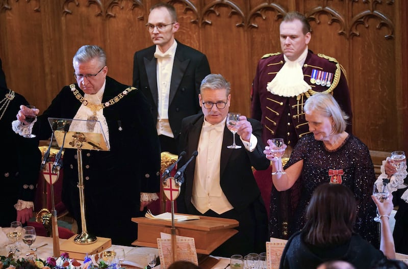 Prime Minister Sir Keir Starmer during the annual Lord Mayor’s Banquet on Monday